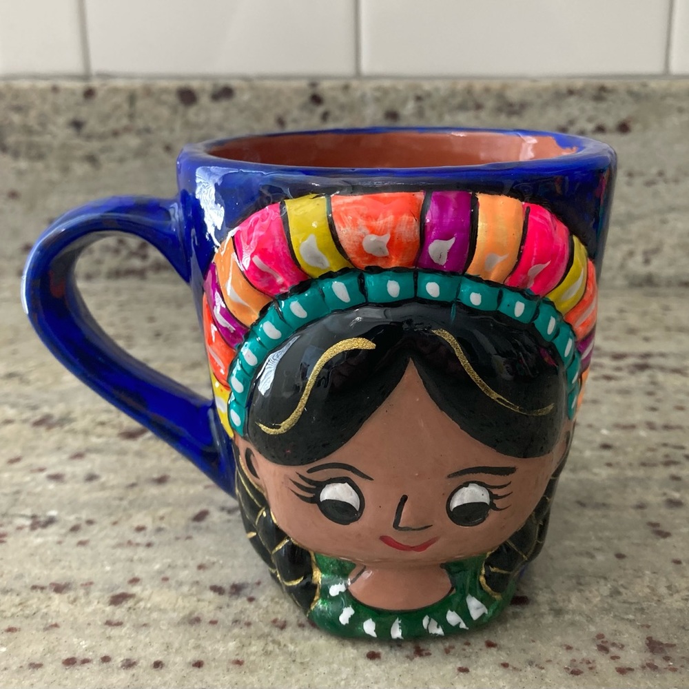 Talavera Hand Painted 16 oz Coffee Mug - New